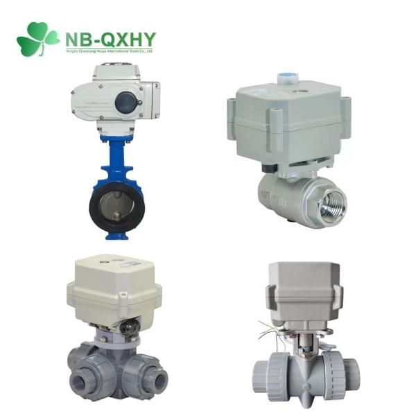 UPVC CPVC 6 4 Pulgada PP válvula de esferas Elétrica de plástico DIN ASTM JIS válvula borboleta