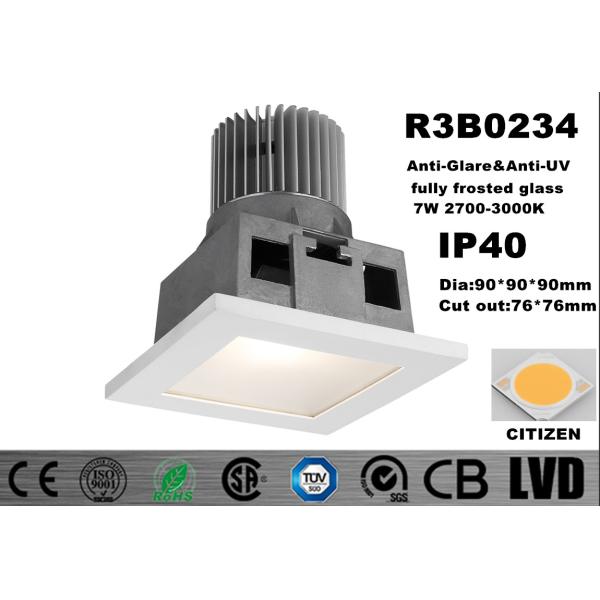 Fully Frosted Glass Aluminum Alloy Commercial LED Downlights IP40 Anti - UV