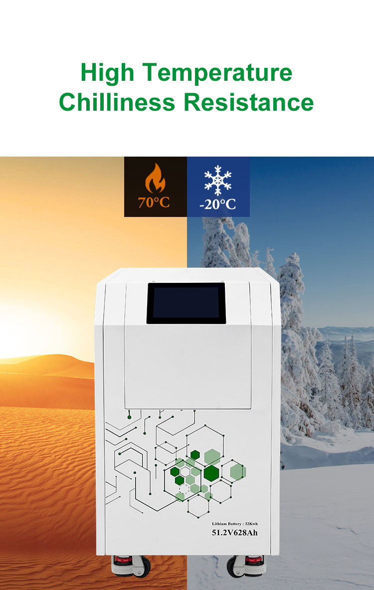 Wheeled Mobile 32KWh Lithium Battery 51.2V628Ah 10000 Cycles Off Grid Solar Storage Battery
