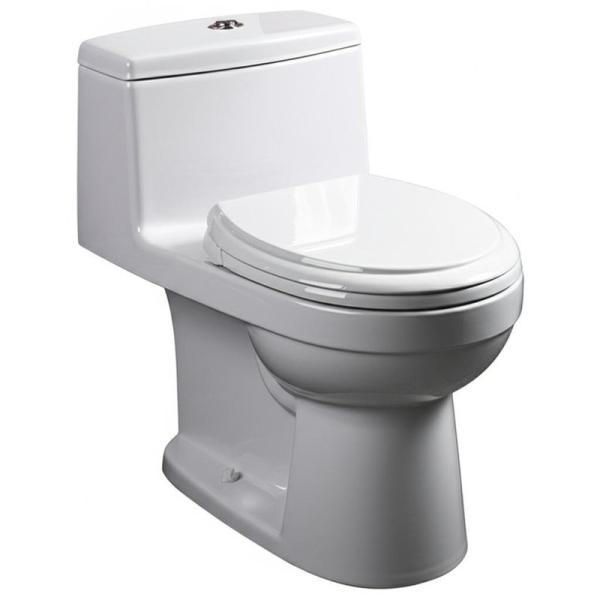 China Manufacturer Bathroom Sanitary Ware White Glazed Siphonic Washdown One Piece Toilet