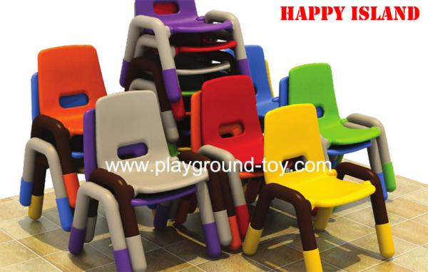 Early Childhood Classroom Furniture Kids Chair Plastic Pipe Frame PP Plastic Material