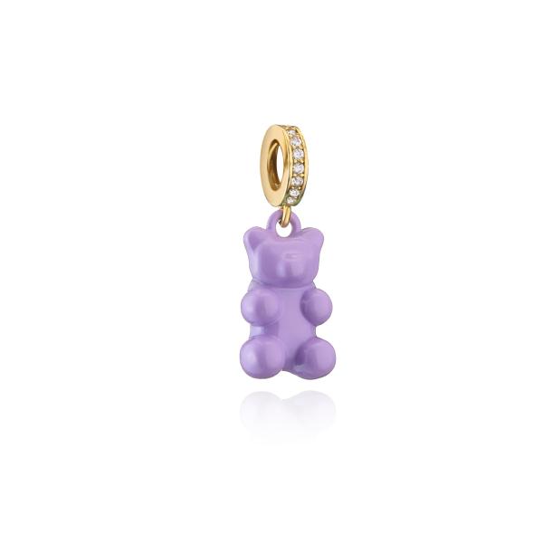 O ouro feito sob encomenda chapeou o zirconita artificial de Teddy Bear Pendant Necklace Lovely