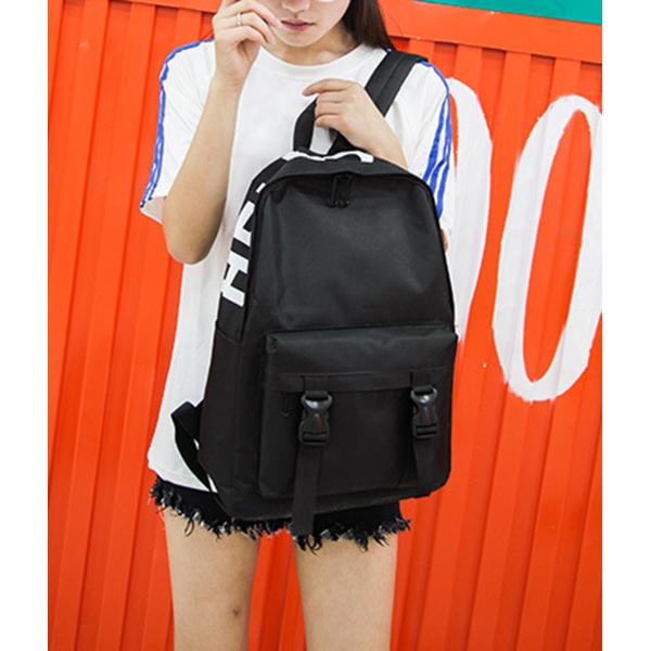 The 2018 new fashionable women's canvas double shoulder bag female Korean version joker trend backpack