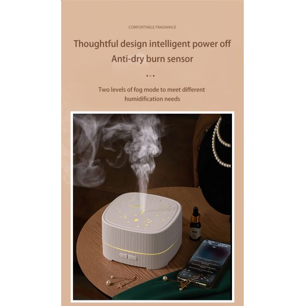 500mL Ultrasonic Aroma Air Humidifier Diffuser Machine With Noise Music Sleeping Sound