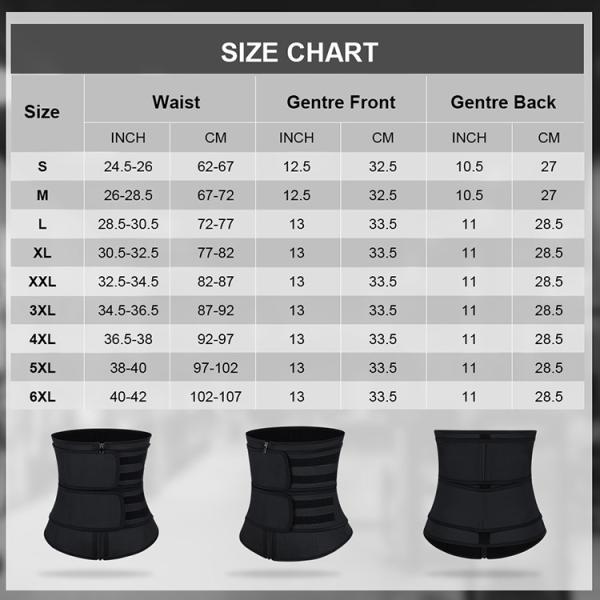 Unisex Detachable Double Belt Waist Cincher Trimmer for Women's Tummy Slimming XS-9XL