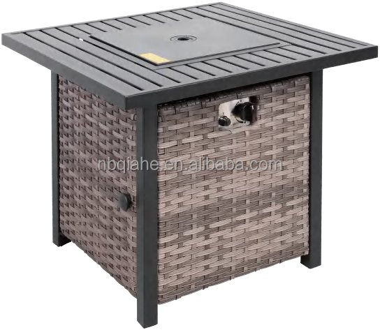 Outdoor Garden Corten Steel BBQ Grill with Rectangle Spherical Smokeless Gas Fire Pit