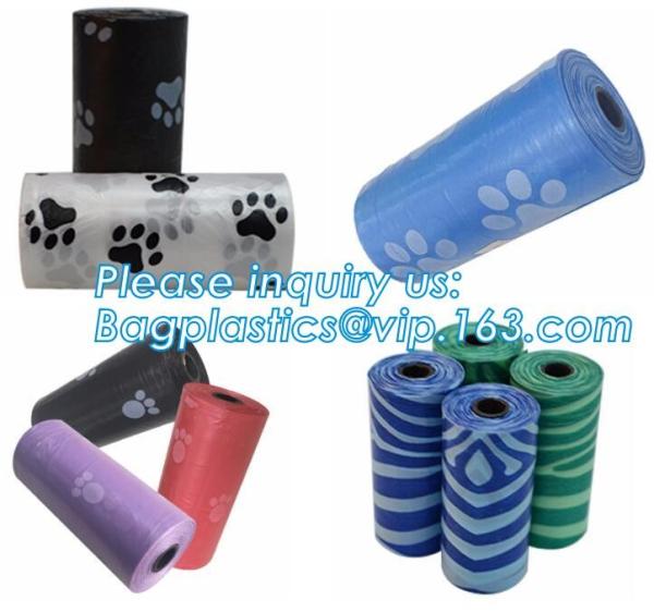 LED Flashlight Dog Waste Bag Dispenser Holder with Pet Waste Bag Poop Roll Bags, BPI ASTM D6400 EN13432 Approval Customi