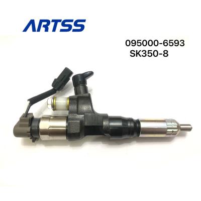 Bocal comum do injetor de combustível do trilho de J08E 095000-6593 para o grupo do reparo SK350-8
