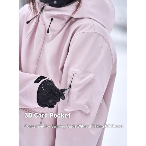 Custom OEM 3L Waterproof Windproof Snowboard Ski Hoodie Winter Couple Ski Jacket