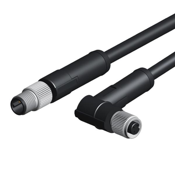M5 3 conjuntos moldando impermeável de Pin Male Female Connector Left/de cabo ângulo direito