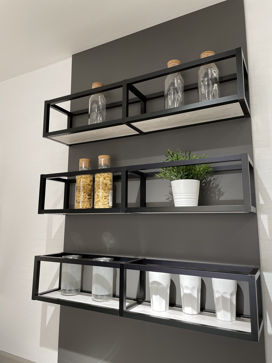 Metal Storage Hanging Aluminum Wall Racks Hanging Wall Mount Shelf for Decorative