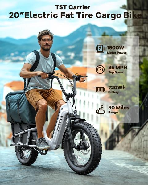 Family 48v 750w Electric Bike  Carry Kids  Front Near Box  Family Long Tail  Ebike Velo  Cargo for Pets  Camping