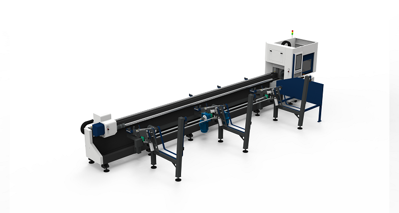 Fully Automatic Loading Fiber Laser Metal Cutting Machine Side Mounted Lathe 500W 1000W