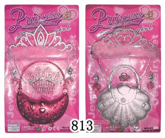 Promotional beauty set with handbag,crown Princess set Decoration set