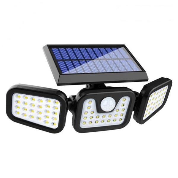 IP65 ABS Outdoor Solar Garden Light 74 LM LED Three Mod Wall  5000K