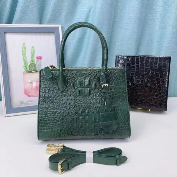 Genuine Alligator Skin Women Small Totes Tag Purse Shoulder Bag Authentic Real Crocodile Leather Lady Top-handle Handbag