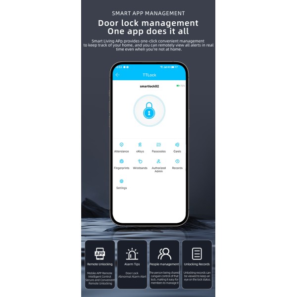 Tuya App Full Automatic Aluminum Door Lock With 3D Face Recogination Video Intercom Digital Door Auto Lock Smart Lock Cnc