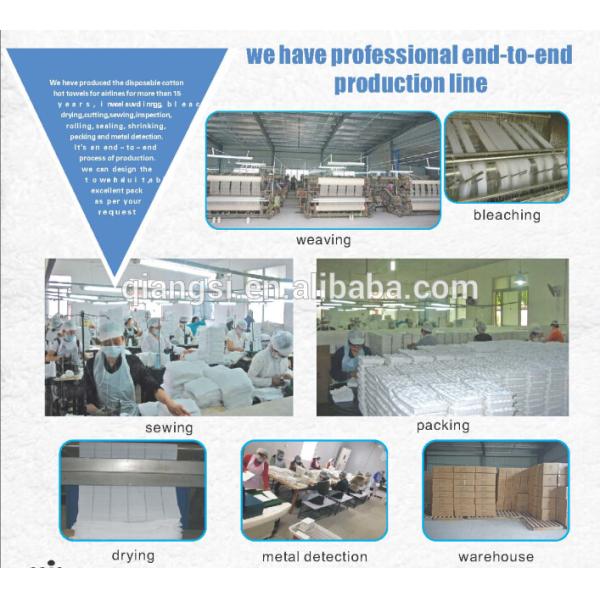 Полотенце белой авиакомпании хлопка устранимой горячее