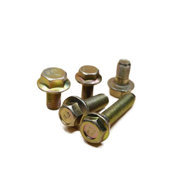 Carbon steel Zinc Yellow Plated Metric Din 6921 DIN 6923 Serrated Hex Flange Bolt and Nuts