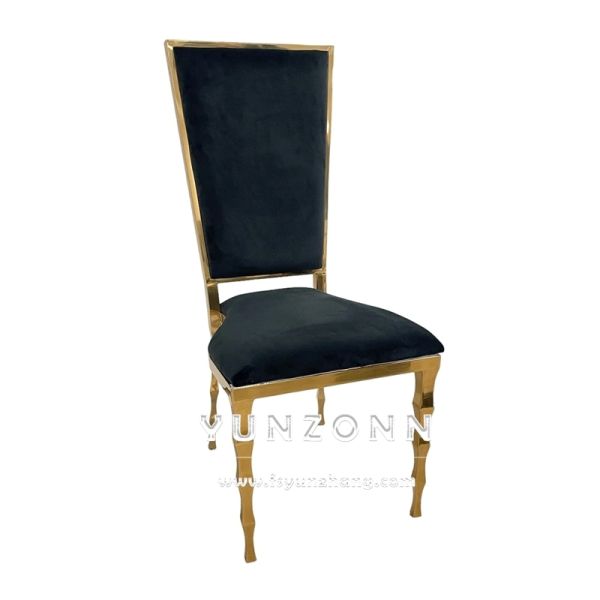 Wholesale Luxury Black Gold Romance Metal Banquet Chairs Unique Wedding Furniture for Hotel Event Dining Party Living Room Hall