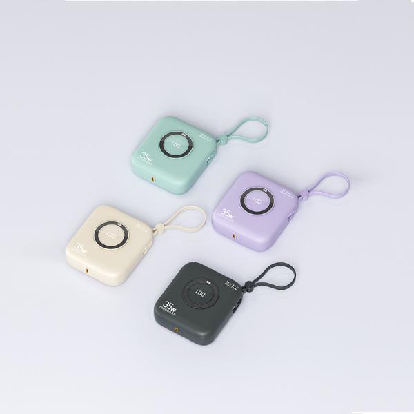 Banco de Energia de Carregamento Super Rápido 10000mah Mini Tipo C 5V/2.4A Carregamento sem fio 5W 7.5W