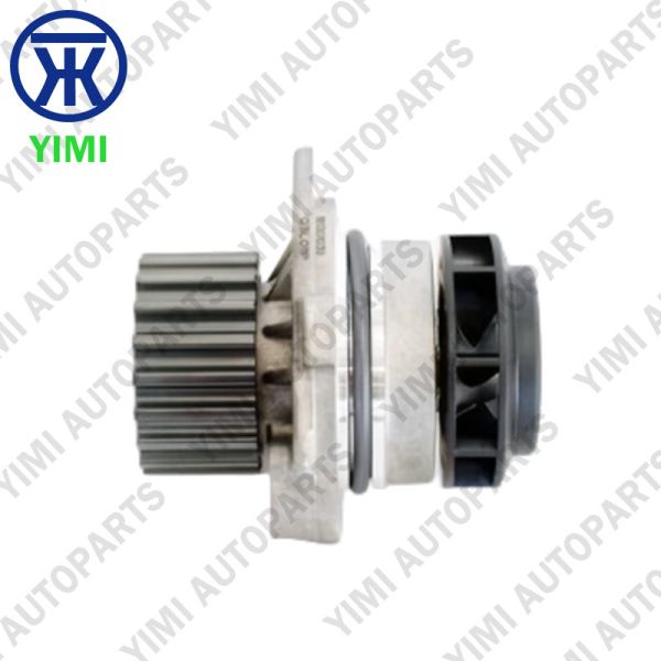 Engine Coolant Water Pump with Cast Aluminium Housing 19-Toothed Pulley and 8-Blade Plastic Impeller for Audi VW 2.0 TDI