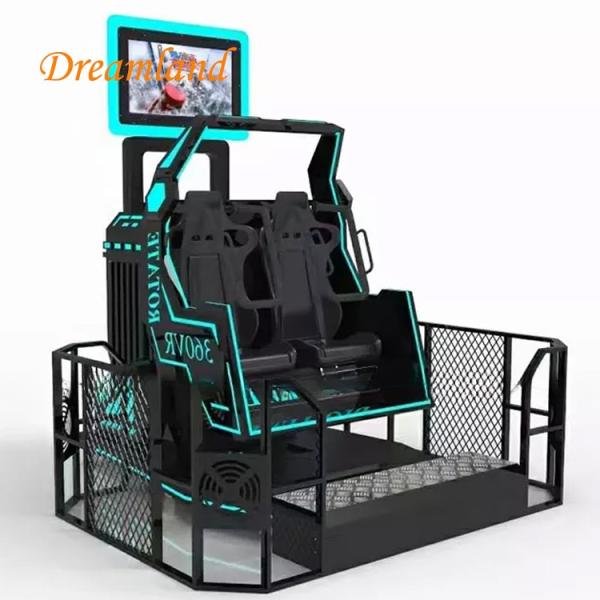 Dreamland each money 9d vr 2 seats flying chair vr 360 motion simulator virtual reality roller coaster