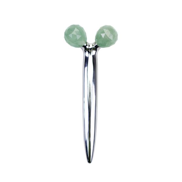 14.5cm Crystal Aventurine 3D Y Shape Massage Roller Plumps Skin Cells