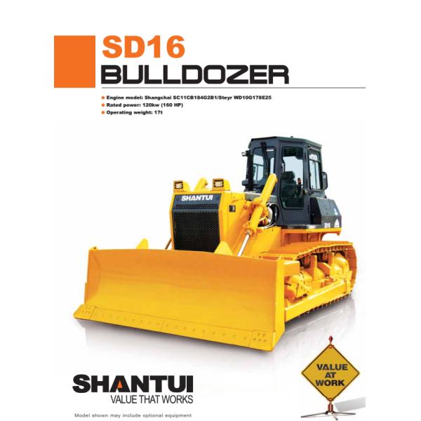 160hp bulldozer Shantui SD16 famous brand dozer