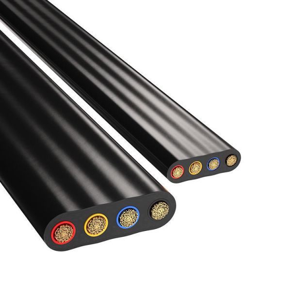 Câble plat en caoutchouc résistant à l'usure avec petit rayon de courbure, usage industriel