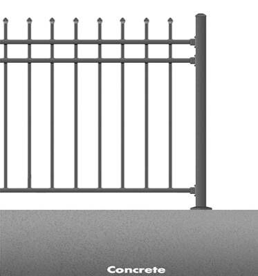 Durable Tubular Steel Fence Made From Galvanized Steel Pipe With Powder Coated Surface Treatment For Corrosion Resistance And Long Lasting