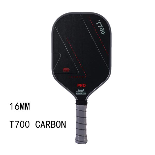Fabric-Grained Frosted Carbon Fiber Pickleball Racket With Integrated Blade