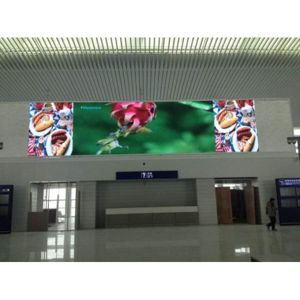 P4 Fixed High Brightness LED Display Iron / Steel Materials High Durability