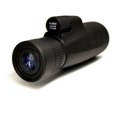 Monocular de prisma do poder superior do monocular do zumbido de RZMT3 10-30X50 com suporte de Smartphone
