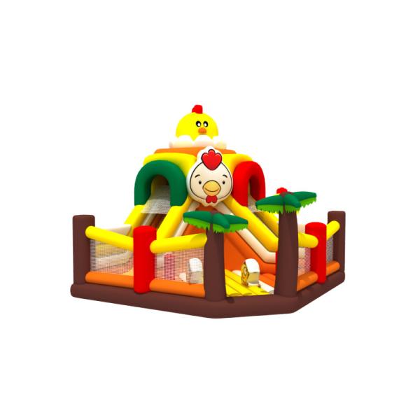 0.55мм ПВХ надувный парк развлечений Куриная мультфильмная тема надувный скакалка