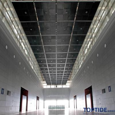 Moisture Resistant Metal Pan Drop Ceiling Tiles Black Steel Wire Mesh 2 x 2 Ceiling Design Idea