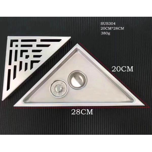 Anti Odor Triangle Shower Floor Drain 304 Stainless Steel Material