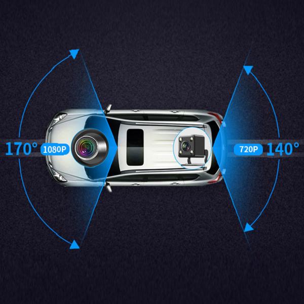 500mAH Battery 1080p Dash Cam Night Vision Car DVR 7 Inch Screen
