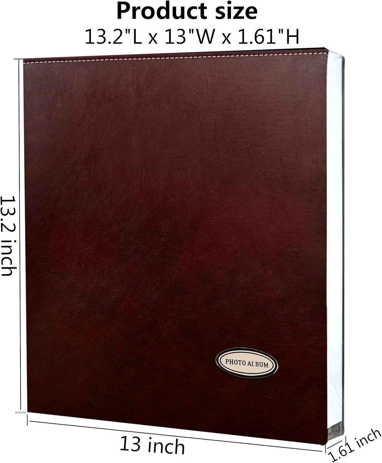 Leather Cover DIY Scrapbook Photo Album With Large Capacity For Weddings