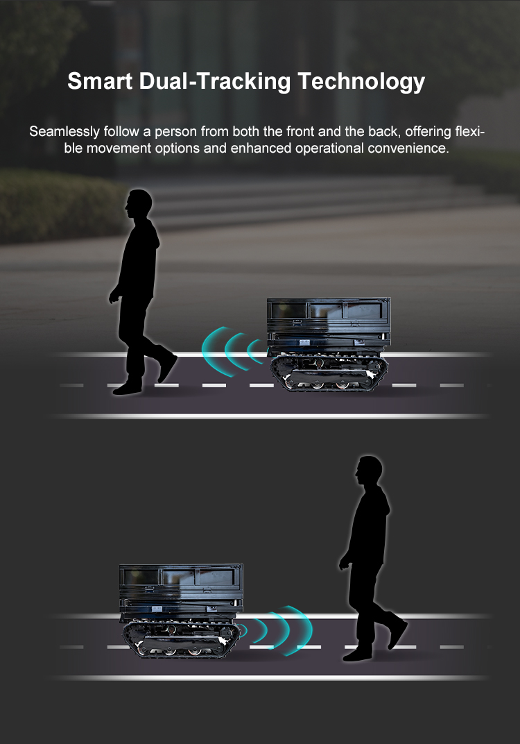 Foxtechrobot Folo L300 kg Payload Tracked Delivery Transport Robot Rubber Track Robots