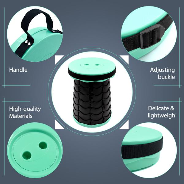 9.65x2.36inch Retractable PP 2.16lb Outdoor Camping Chair