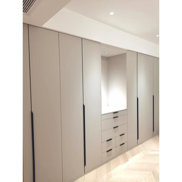 Door Invisible Oak Handle Hotel Modern White Cabinet