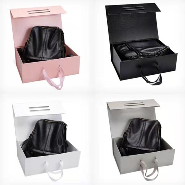 Cosmetic Folding Corrugated Cardboard Gift Boxes Gift Hamper With Ribbon