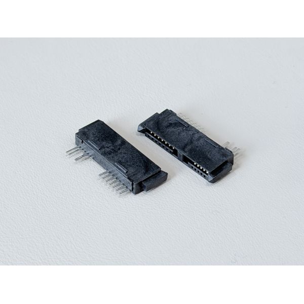 High-Reliability SATA 13Pin 180° Wire Solder Female Connector 1.27mm Pitch | Electrical Signal & Power Terminal Connector for Server, Automotive & Custom Wire Cable Transmission