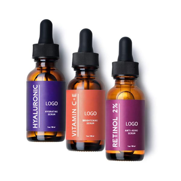 Hot Sell OEM Anti-Aging Serum Set For Face Brightening ,Anti Wrinkle ,Dark Spot Corrector