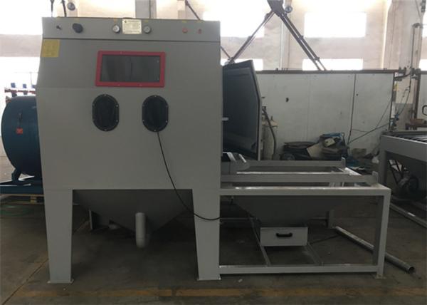 Trolley Cart / Turntable Suction Blast Cabinet 1000mm * 1000mm * 800mm Working Chamber
