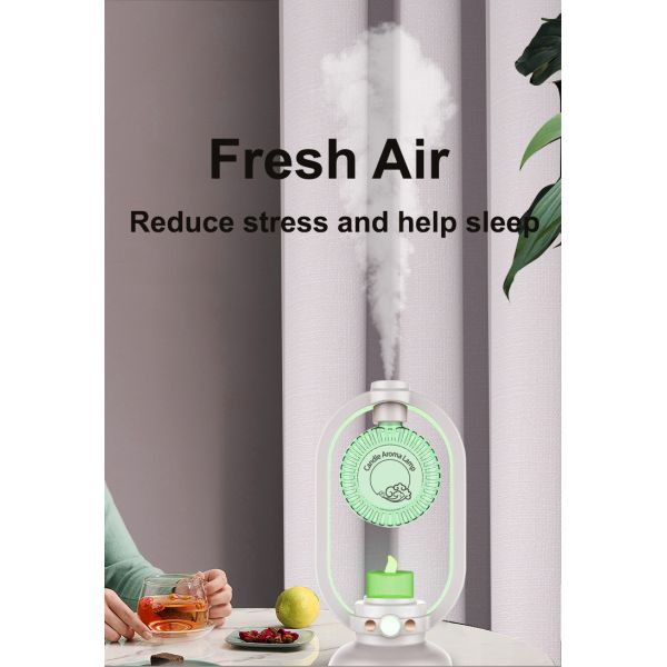 Household Ultrasonic Humidifier Essential Oil Diffuser Motion Sensor Candle Lamp Design