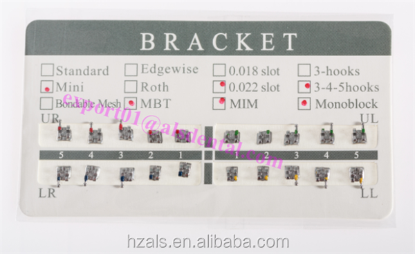 Edgewise Self Ligating Metal Bracket Braces For Orthodontics Treatment Medical Stainless Steel