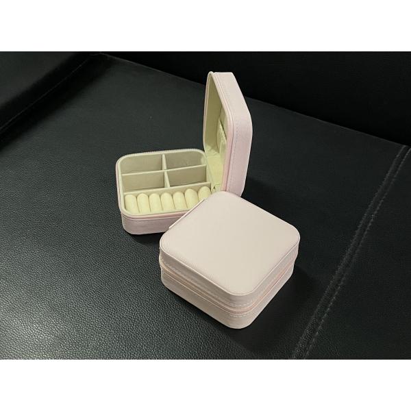 Pink Travel jewelry box organizer jewelry box women gift Pu jewelry box