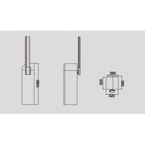 Outdoor Automatic Rising Arm Barriers High Strength Steel Housing